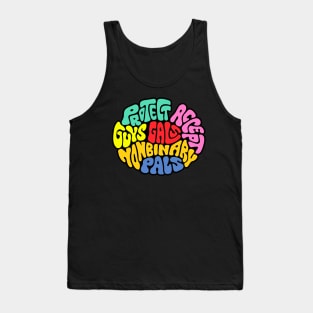 Protect Accept Guys Gals Nonbinary Pals Word Art Tank Top